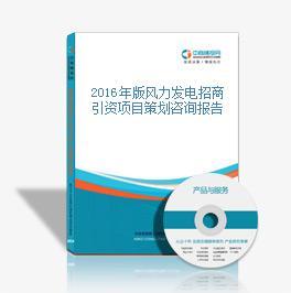 2016年版风力发电招商引资项目策划咨询报告